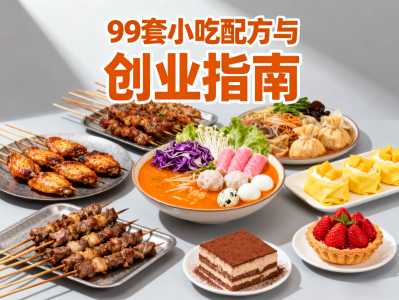 99套小吃配方视频做法，附带创业指南实战课程，总价值超过1万+